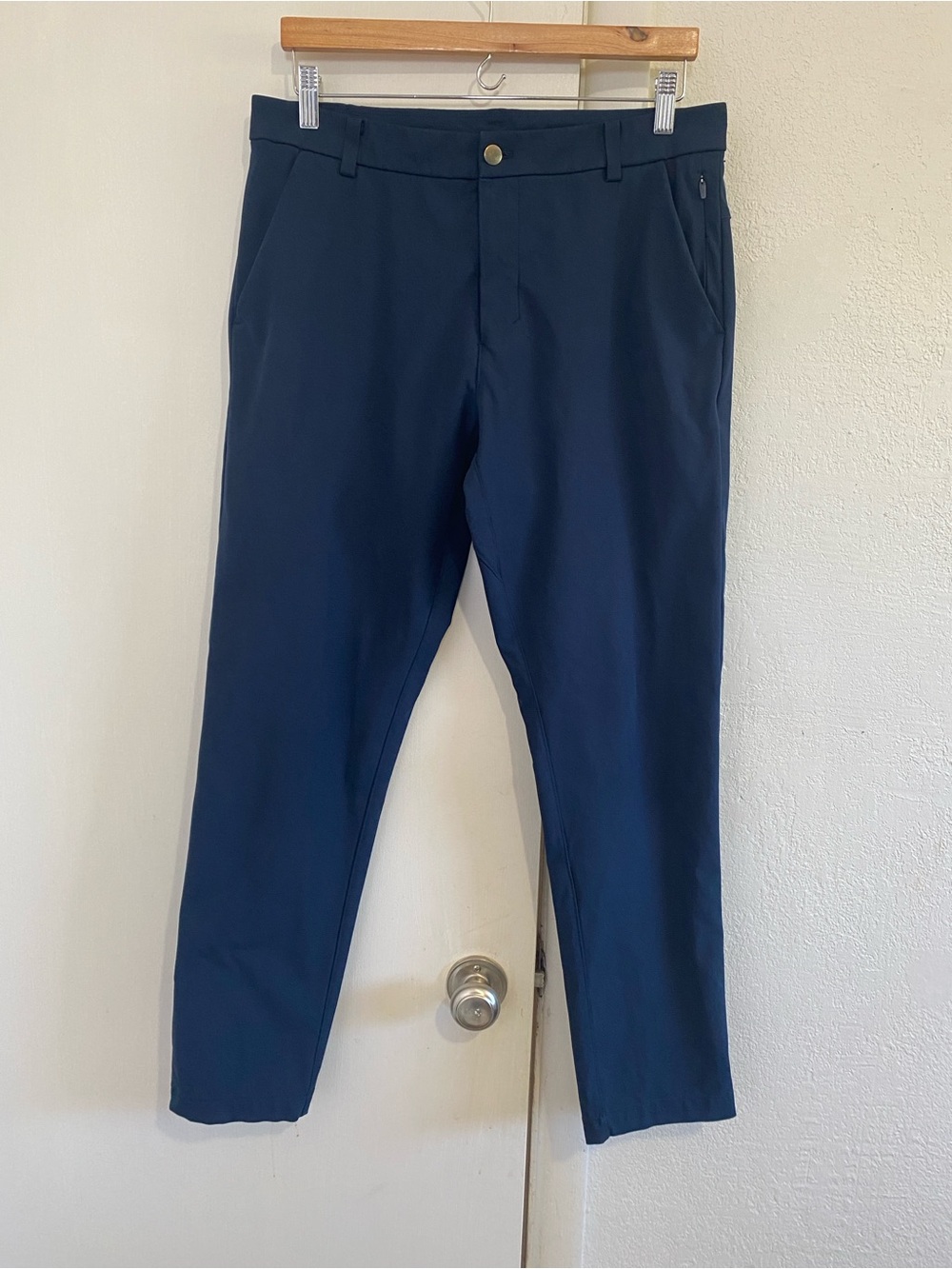 Lululemon Commission Pant Classic Warpstreme 32 Blue Comfy Stretch Casual